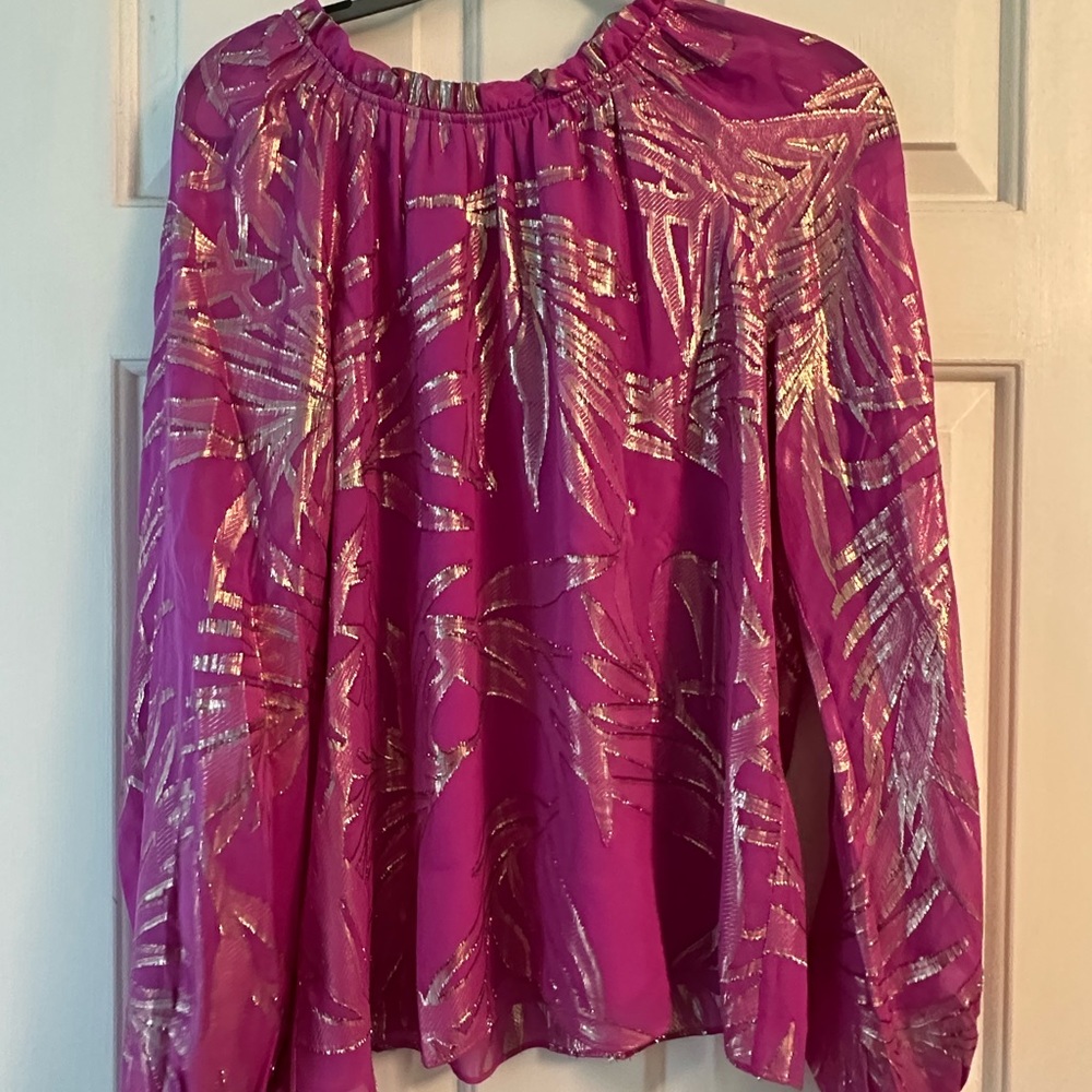 Lilly Pulitzer Caline Long Sleeve Silk Blouse